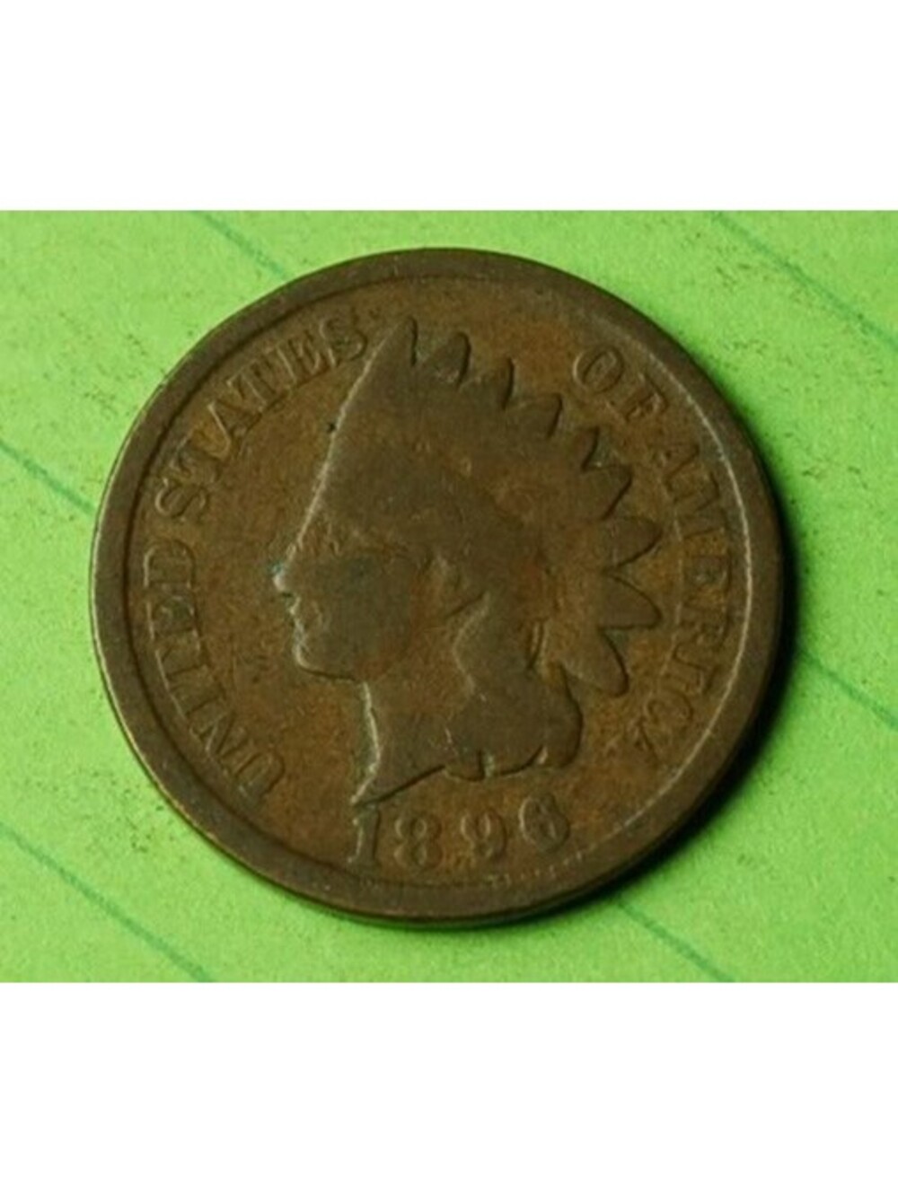 X195 1896 Indian Head Cent Penny 1c - Check Out Our eBay Store - old coin money